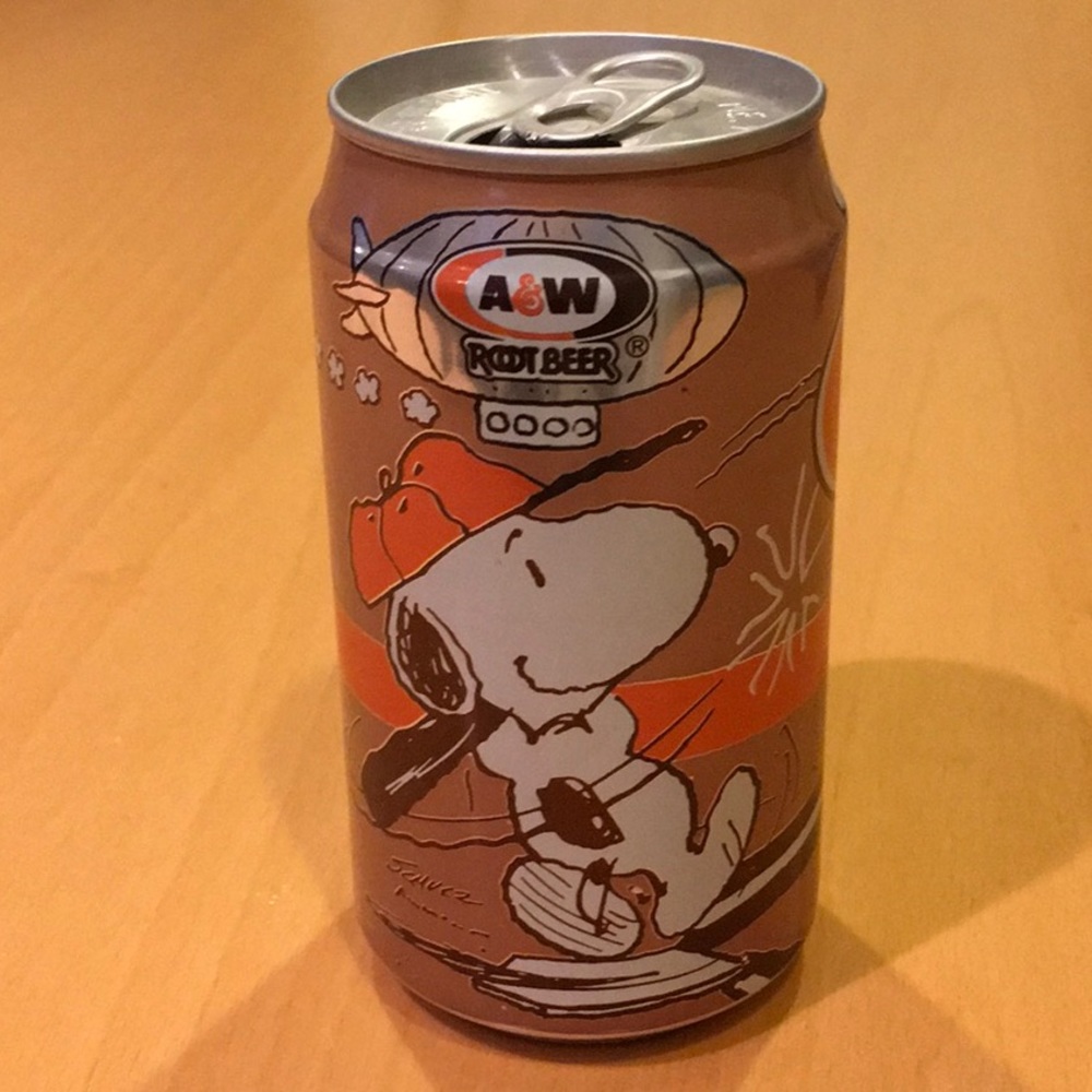 A&W Root Beer Can Snoopy at Bat 1991